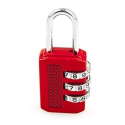 Candado combinacion reprogamable 25 mm handlock rojo