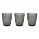 Vaso vidrio tognana davor 3 unidades gris