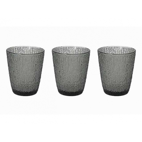 Vaso vidrio tognana davor 3 unidades gris