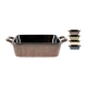 Bandeja horno stoneware porcelana con asas 23,5x15x6cm