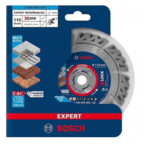 Disco diamante bosch x-lock expert multimaterial 115mm