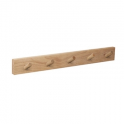 Percha pared nesu 5 pomos natural madera natural 50cm