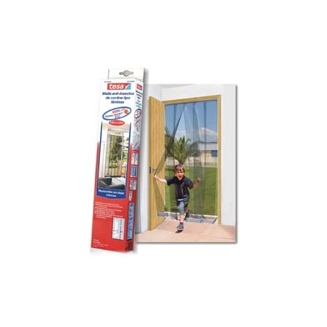 Mosquitera para puerta antiinsectos tesa 55737-negro