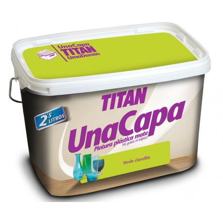 Pintura plastica titan 2,5 l monocapa verde claro