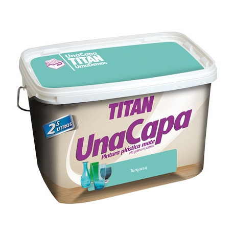 Pintura plastica titan 2,5 l monocapa turquesa