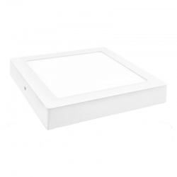 Downlight led superficie cuadrado blanco matel 18w luz fria