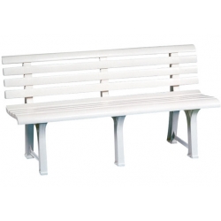 Banco jardin resina orquidea blanco 145x49x74 cm. 