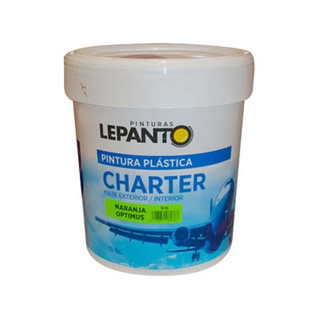 Pintura plastica lepanto 15 l interior-exterior naranja optimus