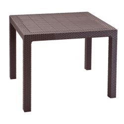 Mesa jardin keter cuadrada quartet 95 x 95 cm ratan marron