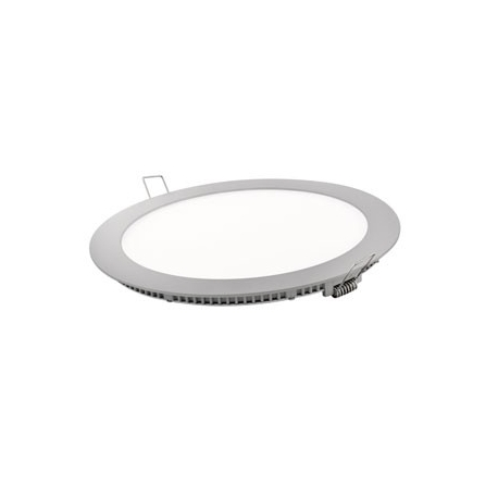 Downlight led redondo 18w luz calida, plata 