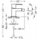 Monomando bide tres exclusive cuadro maneta acero 006.120.01.acd