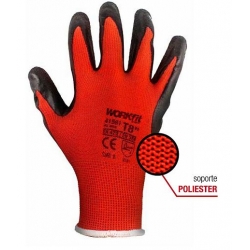 Guante latex poliester 6"