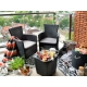 Conjunto jardin set iowa balcony keter con mesa luzon + sillÓn grafito