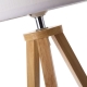 Lampara de mesa blanca madera 3 patas