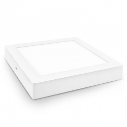 Downlight led superficie cuadrado blanco matel 18w luz neutra