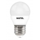 Bombilla led esferica e-27 6w aluminio pc - luz neutra matel