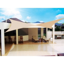 Toldo vela sombreo grade cuadrado 5.4 mt tierra 340 gr coolaroo