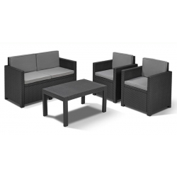 Conjunto jardin keter victoria lounge grafito