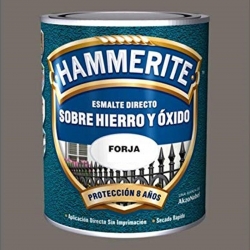 Esmalte directo hierro y oxido hammerite gris forja 2,5 litros