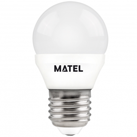 Bombilla led esferica e-27 8w 800 lumenes matel aluminio pc - luz fria