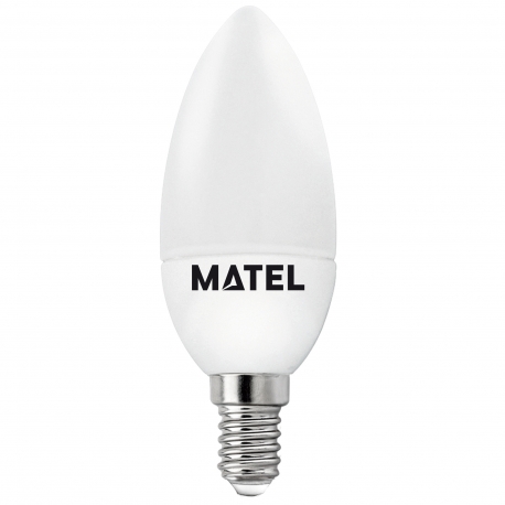 Bombilla led vela e-14 8w 800 lumenes luz fria