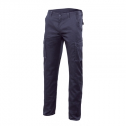 Pantalon multibolsillos stretch azul t52