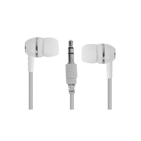 Auriculares de silicona para mp3 y mp4 blanco