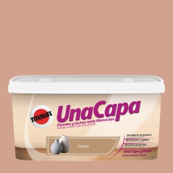 Pintura plastica mate titan una capa canela 4 l