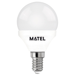 Bombilla led esferica e-14 5w luz neutra -3 unidades matel