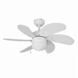 Ventilador de techo edm aral con luz blanco 