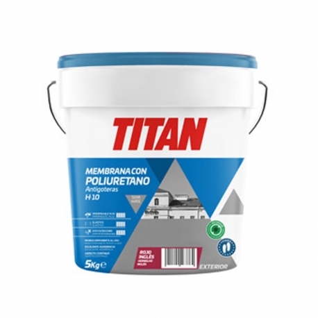 Impermeabilizante con poliuretano titan h10 rojo ingles 5kg