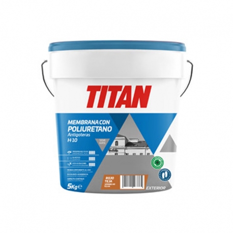 Impermeabilizante con poliuretano titan h10 rojo teja 5kg