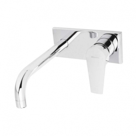 Grifo monomando lavabo genebre klip cromado empotrado caño 22cm