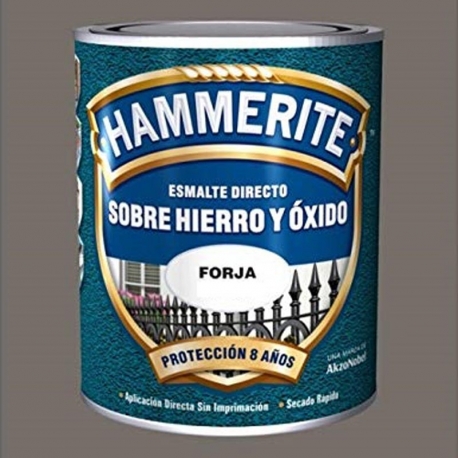Esmalte directo hierro y oxido hammerite gris forja 750 ml