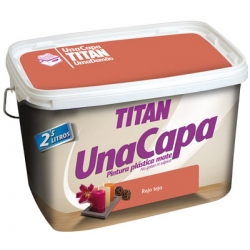 Pintura plastica titan 2,5 l monocapa rojo teja