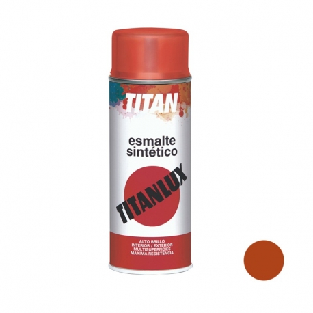 Pintura spray esmalte sintetico titan 400 ml bermellon