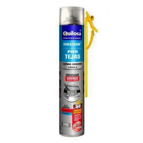 Espuma poliuretano quilosa orbafoam teja canula 750 ml gris