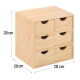 Cajonera pino natural astigarraga mini bloc 6 cajones 28cm