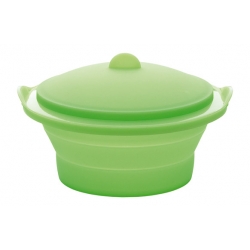Vaporera silicona lekue plegable verde