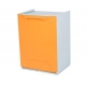 Cubo de reciclaje individual modular apilable naranja