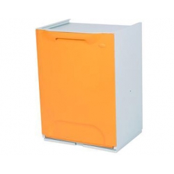 Cubo de reciclaje individual modular apilable naranja