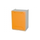 Cubo de reciclaje individual modular apilable naranja