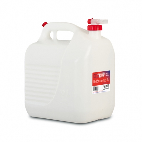 Bidon con grifo tayg uso alimentario blanco 10l