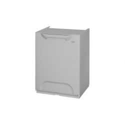 Cubo de reciclaje individual modular apilable gris