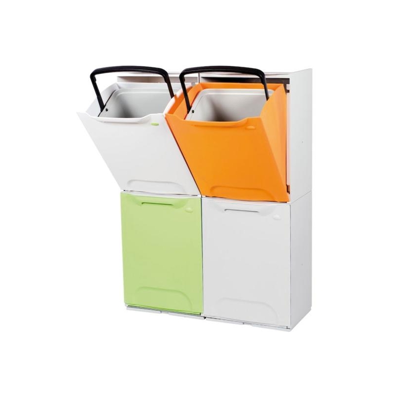 Cubo de reciclaje individual modular apilable gris Precio. Comprar con los Mejores Precios. Ofertas online