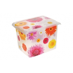 Caja organizadora fashion box pink flowers 20.5 litros