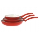 Juego de 3 sartenes ambit 18 - 22 - 26 cm milan roja