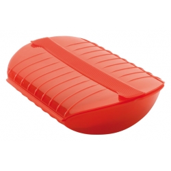 Estuche de vapor lekue con rejilla microondas 3-4 personas rojo