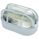 Aplique exterior oval blanco con rejilla e27 60w