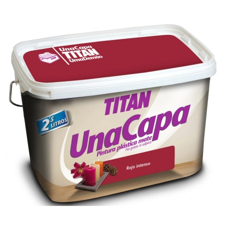 Pintura plastica titan 2,5 l monocapa rojo intenso